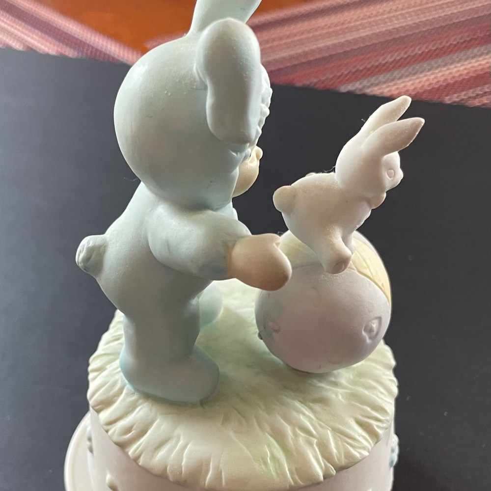 Pastel Blue Bunny Figurine Decorative Accent - Home Accents Decor